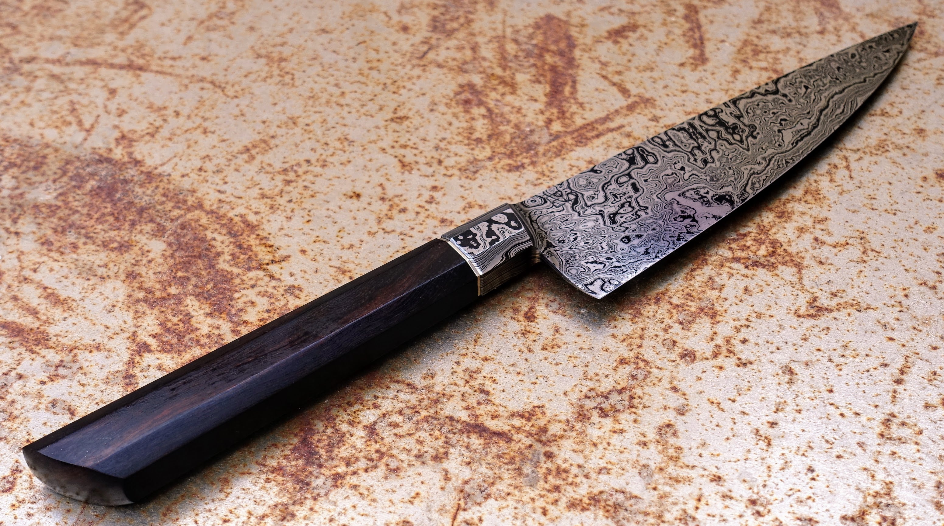 Premium E.B Bladeworks Integral Western Chef Knife 195mm - High Carbon Steel Kitchen Knife for Professional Chefs & Home Cooking, Perfect for Slicing, Dicing & Meat Cutting