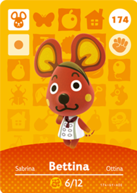 Bettina Animal Crossing Amiibo Card Series 2 - Official Nintendo Collectible Trading Cards for Switch Games - Perfect for Gaming, Collecting, and Trading with Friends