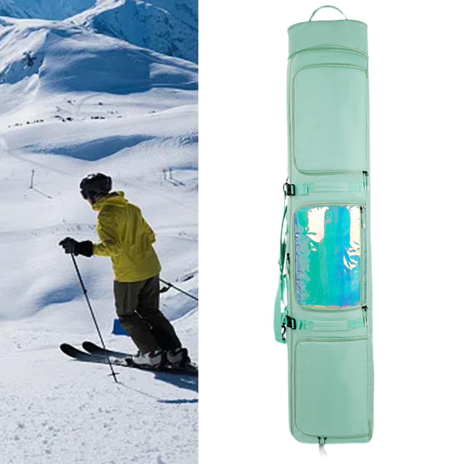 **Waterproof Wheeled Snowboard & Ski Bag with Adjustable Shoulder Straps - Durable Ski Equipment Travel Bag for Snowboarding, Skiing & Outdoor Adventures**    *(Perfect for Air Travel, Mountain Trips & Winter Sports Gear Storage)*
