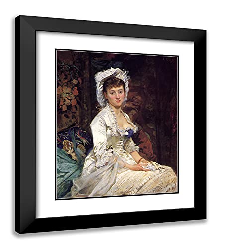 Black Modern Wood Frame with Double Matting