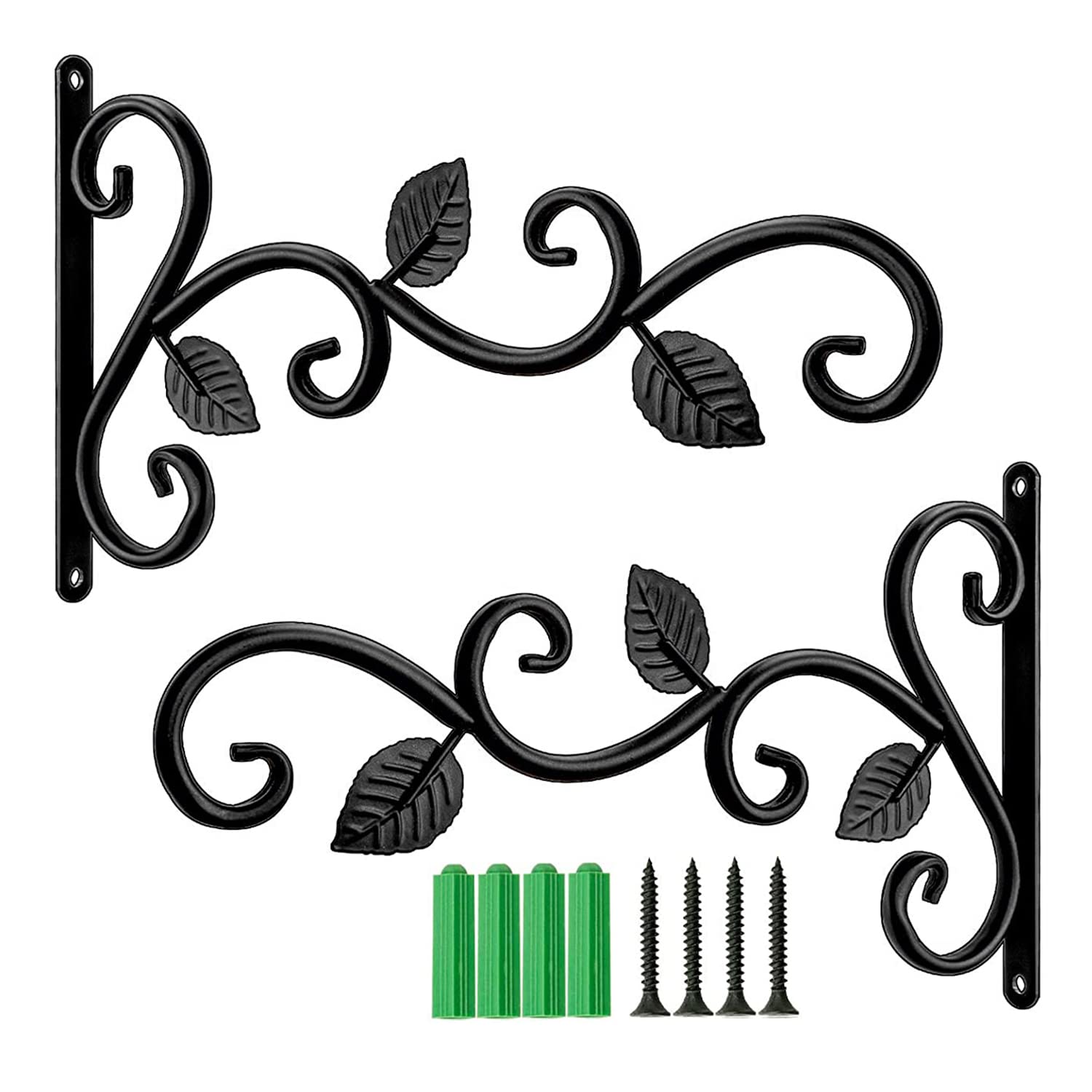 2 Pack Plant Hangers for Indoor & Outdoor Decor - Heavy Duty Wall Hooks for Hanging Plants, Bird Feeders, Wind Chimes, Lanterns & String Lights - Perfect for Balcony, Garden, Patio & Home Decoration