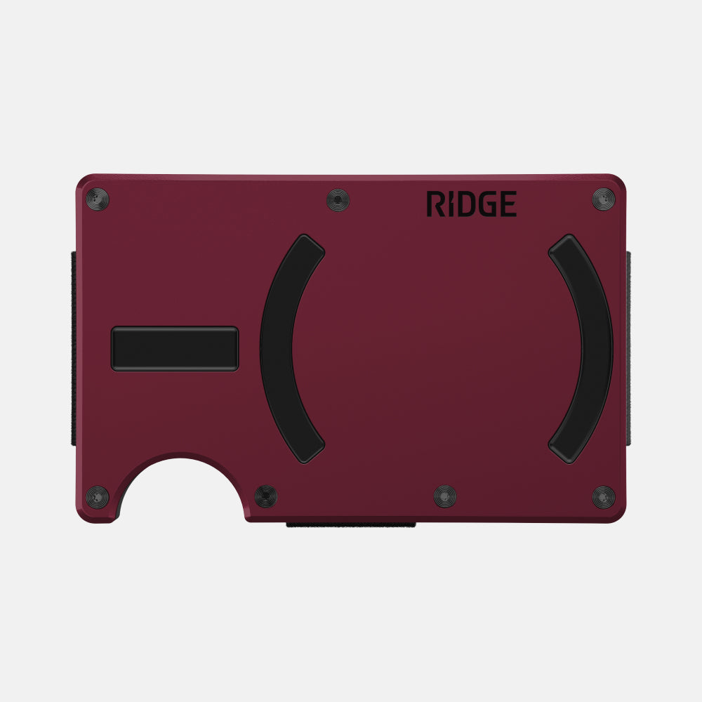 Ridge Wallet for MagSafe - Slim RFID Blocking Leather Wallet with Money Clip | Oxblood Red | Perfect for Everyday Carry, Travel & Minimalist Lifestyle