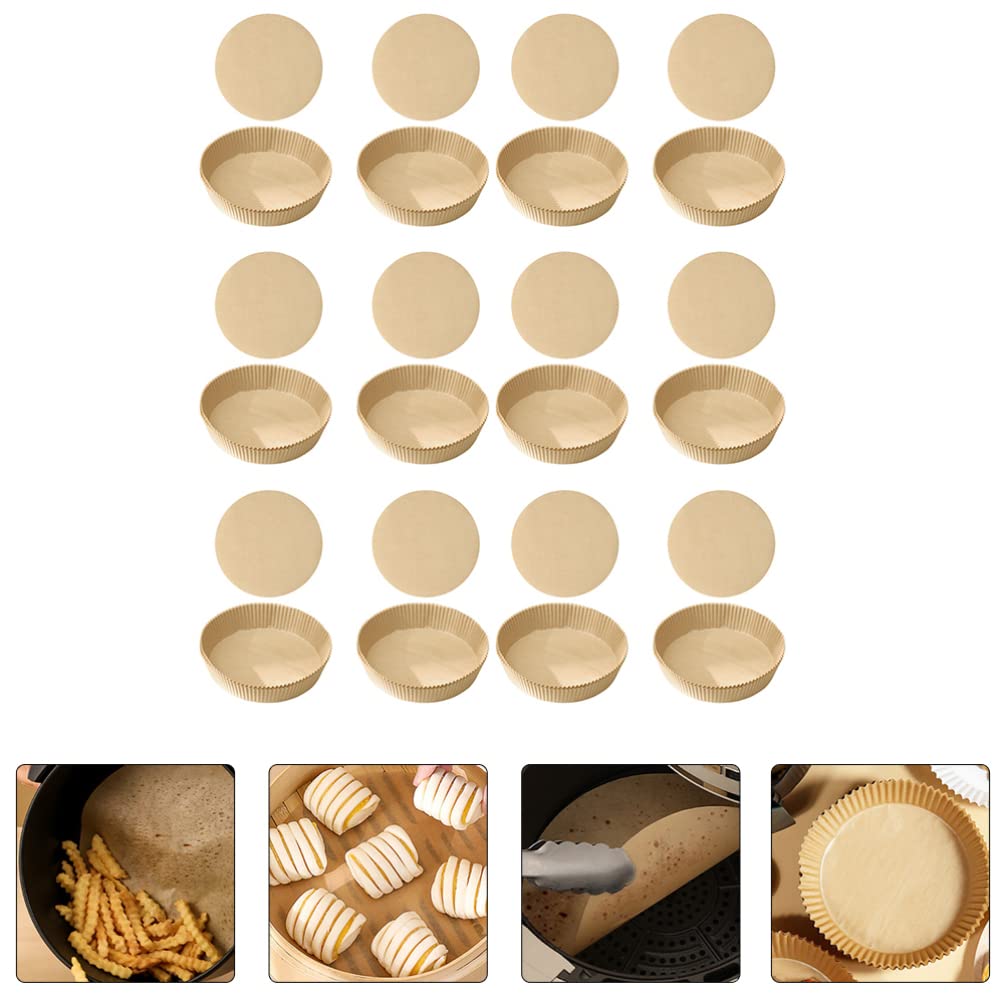 80pcs Air Fryer Paper Liners - Oil-Proof Baking & Steaming Paper Pads for Kitchen, Air Fryer, Oven & Microwave - Non-Stick Cooking & Food Prep Accessories - Perfect for Roasting, Grilling & Healthy Meal Prep
