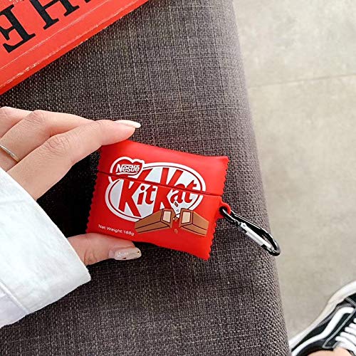 Funny 3D Cartoon AirPods Pro Silicone Case - Cute KitKat Snack Design [Fun Snacks Series 2] | Protective Cover for Daily Use, Travel & Gift Giving