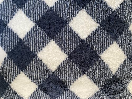 Navy Diagonal Buffalo Check Plaid