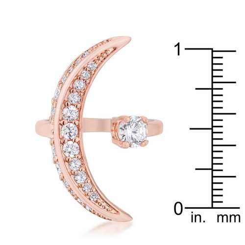 0.75 Carat Cubic Zirconia Rose Gold Delicate Ring for Women - Elegant Wedding, Engagement & Everyday Jewelry Gift