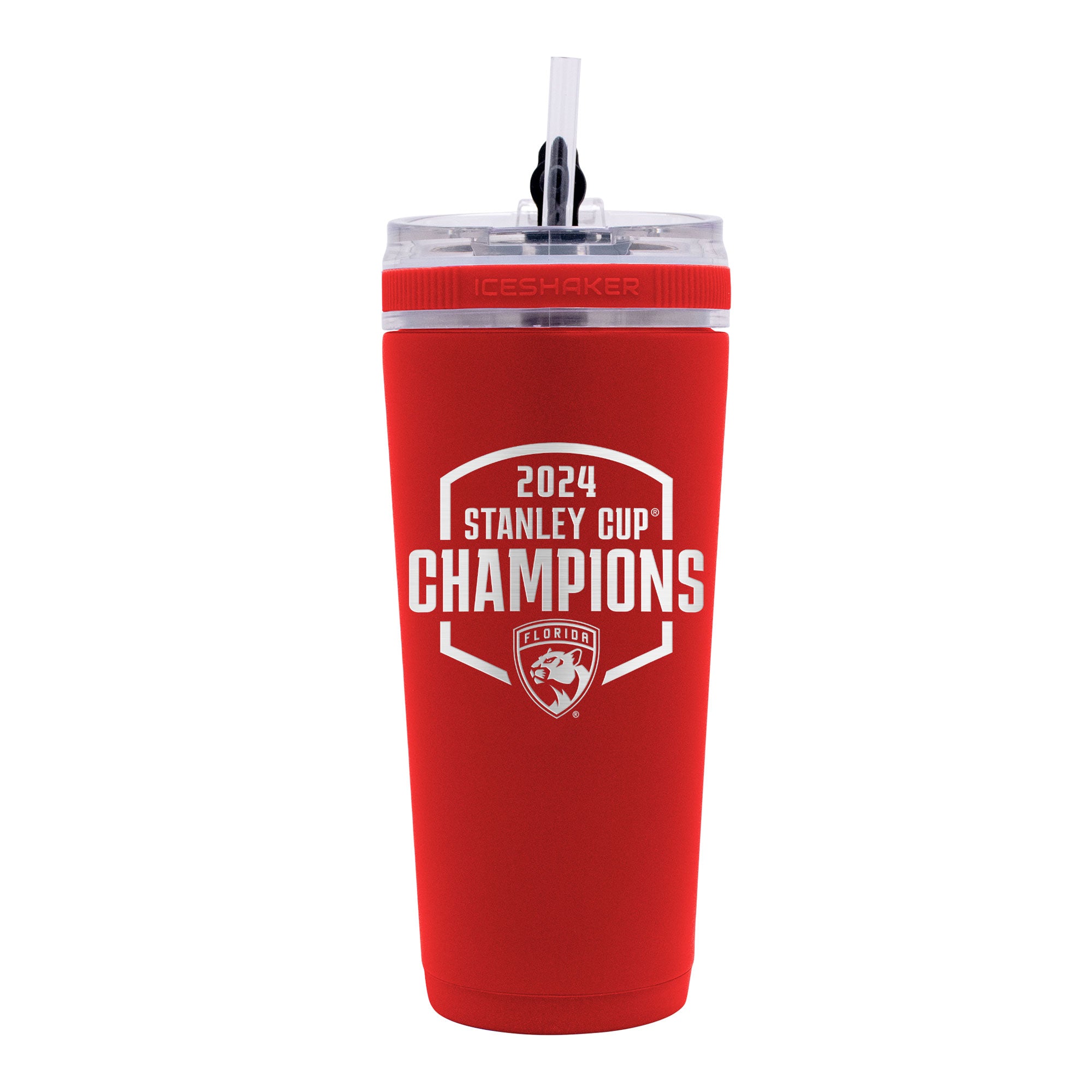 Official NHL Florida Panthers 2024 Stanley Cup Champions Insulated Water Bottle - 20oz Stainless Steel Thermos with Straw Lid, Leakproof & Sweatproof - Perfect for Gym, Sports, Outdoor Activities & Panthers Fan Gifts