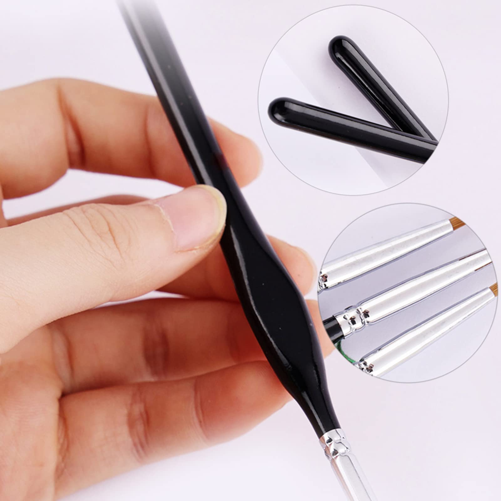 6-Piece Fine Detail Brush Set for Nail Art & Painting