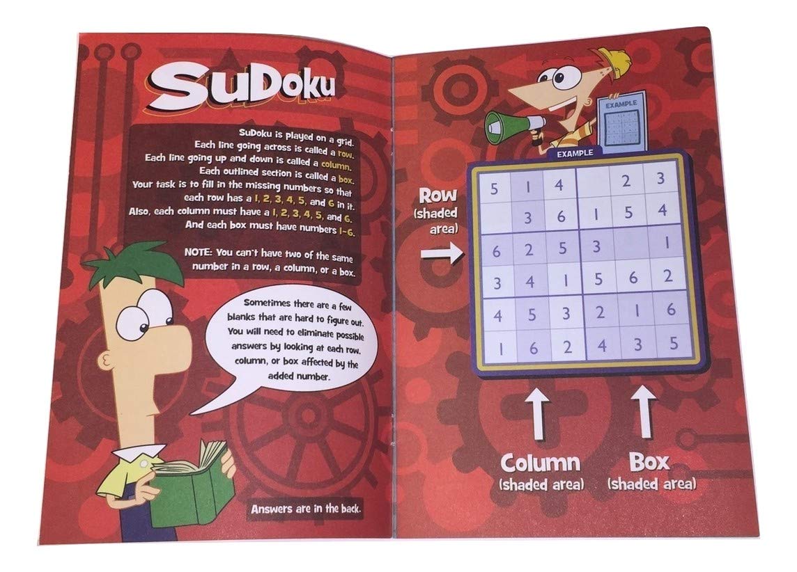 Phineas and Ferb Sudoku Fun Book Volume 2 - Kids Puzzle Activity Book with 100+ Challenges | Perfect for Travel, Road Trips & Family Game Night