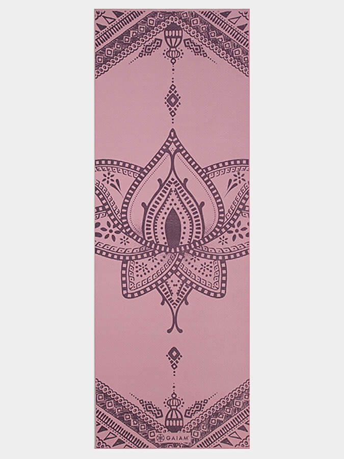 Gaiam Inner Peace Reversible 6mm Thick Yoga Mat for Home & Studio - Non-Slip, Cushioned Exercise Mat for Yoga, Pilates, and Meditation