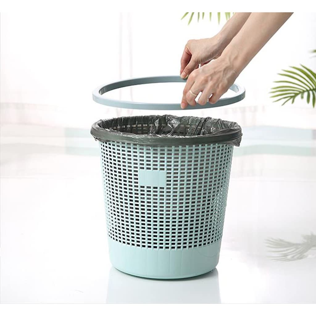 2 Pack Large Plastic Trash Cans for Bathroom, Kitchen, Bedroom & Toilet - Coverless Hollow Design, Waste Bin for Household & Office Use - Perfect for Recycling & Waste Classification (Color: C)