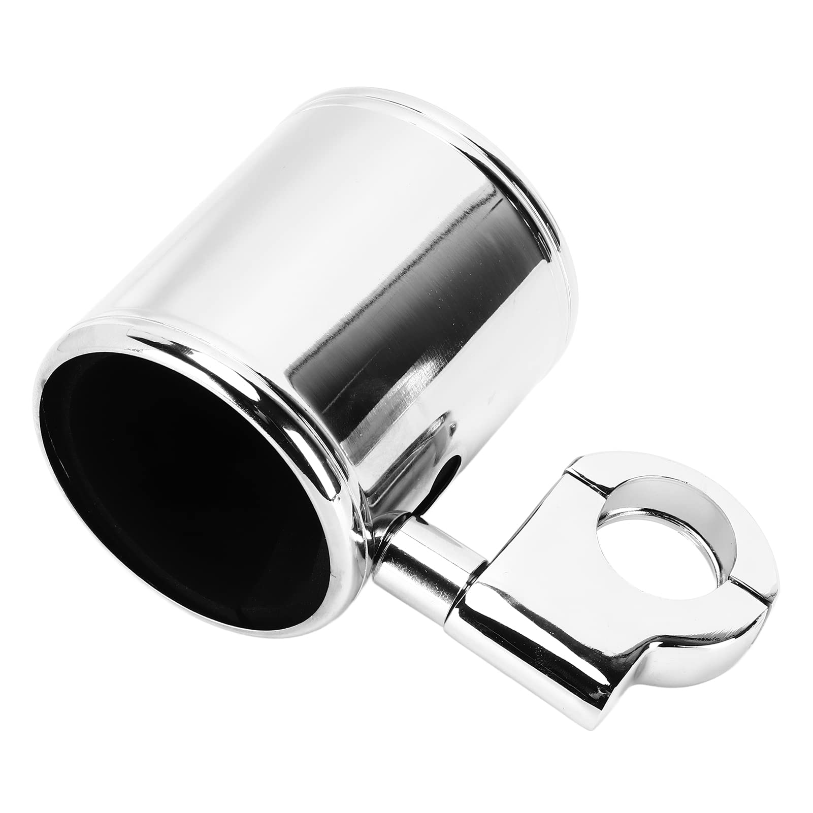 Universal Motorcycle ATV Cup Holder - Adjustable 22-32mm Handlebar Mount, Aluminum Alloy Chrome Mirror Polished - Perfect for Harley, Honda, Yamaha & Off-Road Adventures - Keep Drinks Secure While Riding