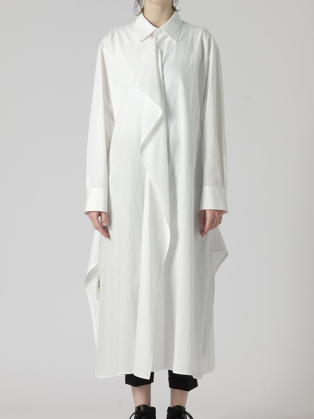 Soft Cotton Broadcloth Draped Shirt Dress for Women - Casual & Elegant Style for Office, Date Night & Summer Outings