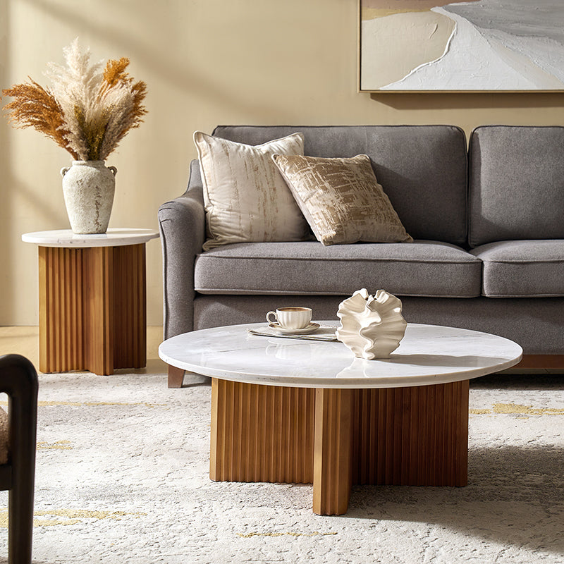 Oswald 2-Piece Living Room Coffee Table Set with Optional Side Table - Modern End Tables for Small Spaces, Sofa & Living Room Decor