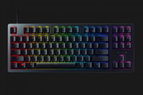 Razer Huntsman Tournament Edition TKL Gaming Keyboard - Red Linear Optical-Mechanical Switches, Doubleshot PBT Keycaps, Detachable USB-C Cable (US Layout, Black) | Perfect for Esports, Competitive Gaming & Office Work