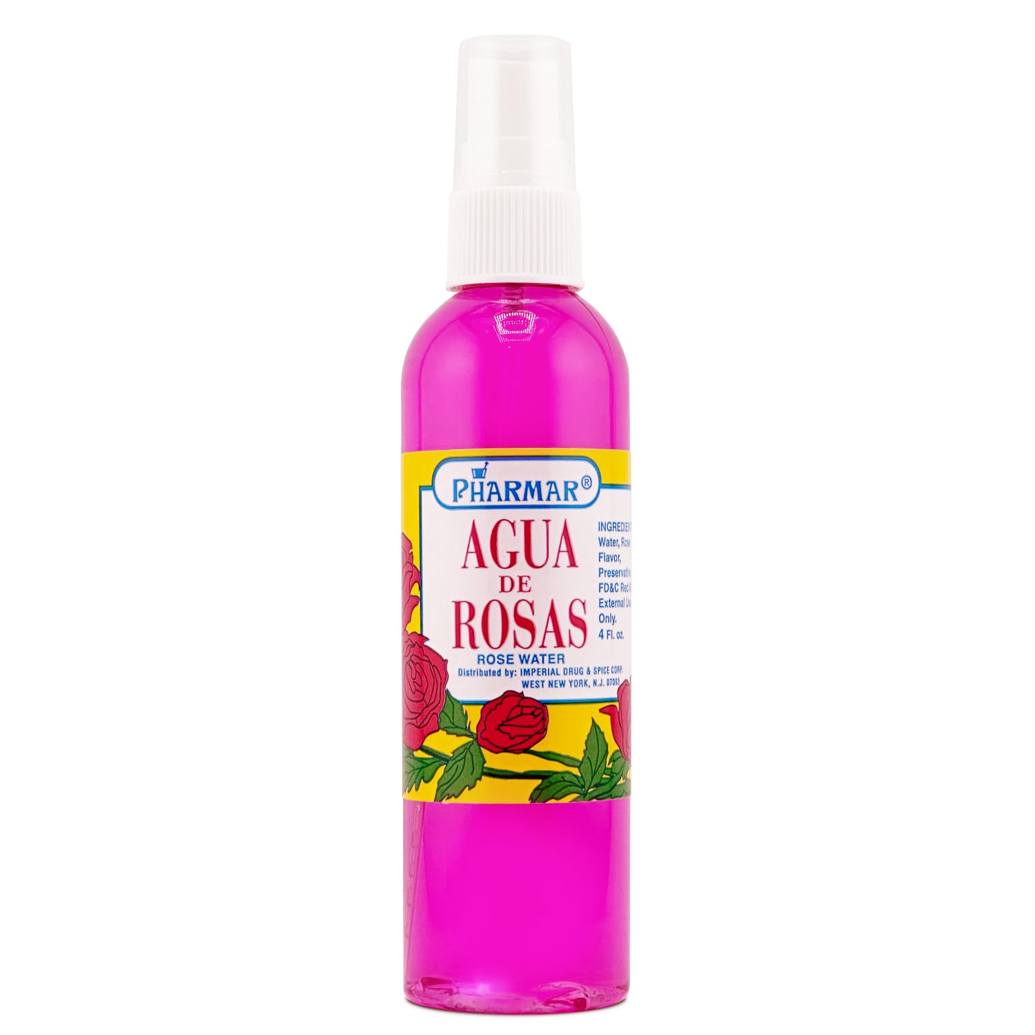 Agua De Rosas 4 Oz. Rose Water - 100% Pure Natural Facial Toner & Hydrating Mist for Skin Care, Hair Refresh & Aromatherapy - Perfect for Daily Beauty Routine, Spa Treatments & Relaxation