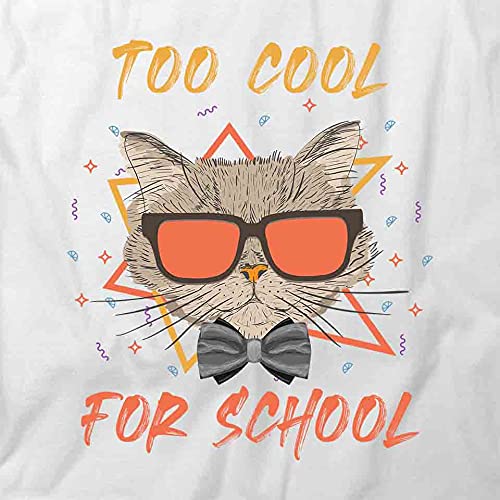 Too Cool for School Graphic T-Shirt - White Printed Cotton Tee for Men & Women | Casual Wear, Street Style, Everyday Outfits