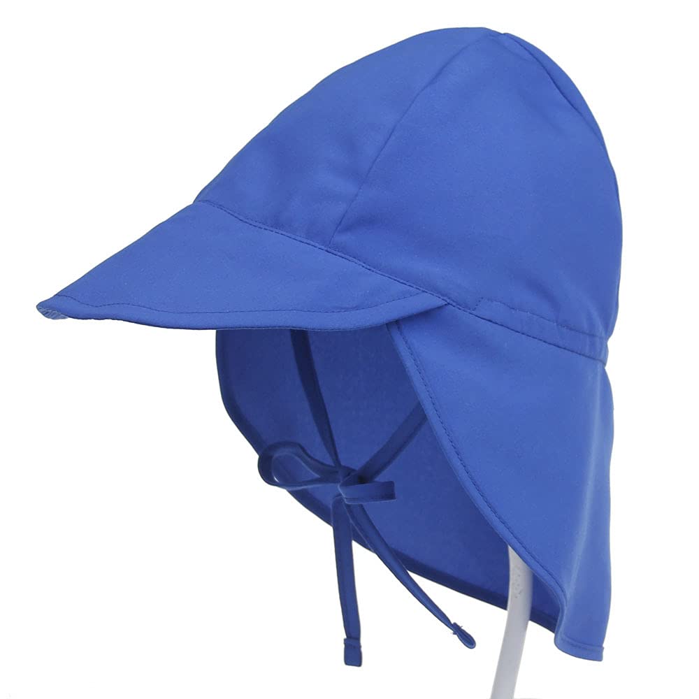 UPF 50+ Sun Hat for Girls - Adjustable Cotton Beach Hat with Neck Flap & Drawstring - Toddler Sun Protection for Outdoor, Pool, and Summer Activities