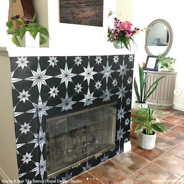 You're a Star Tile Stencil - DIY Mosaic Tile Decor Kit for Home, Bathroom & Kitchen Backsplash - Perfect for Crafting, Wall Art & DIY Projects