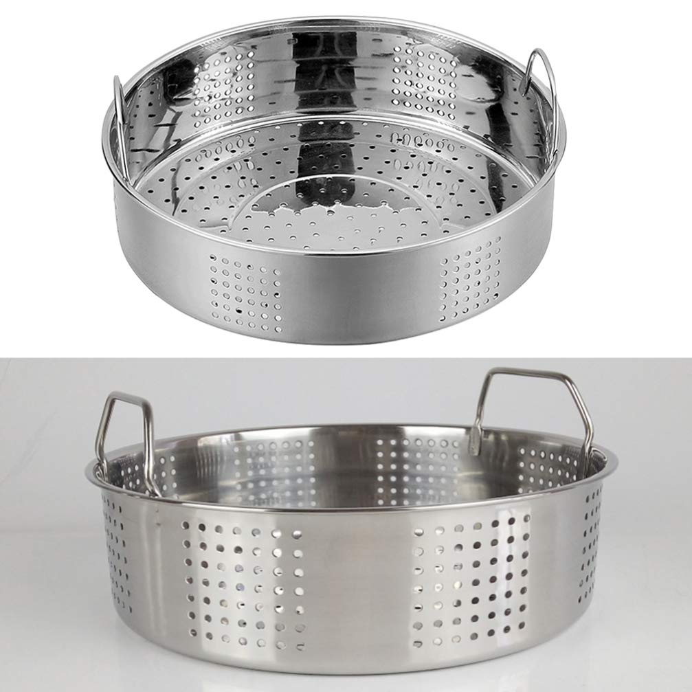 DOITOOL Stainless Steel Handle Bun Steamer Basket - 3-Layer Stackable Kitchen Cookware for Dumplings, Bao Buns & Vegetables - Perfect for Asian Cooking & Healthy Meal Prep