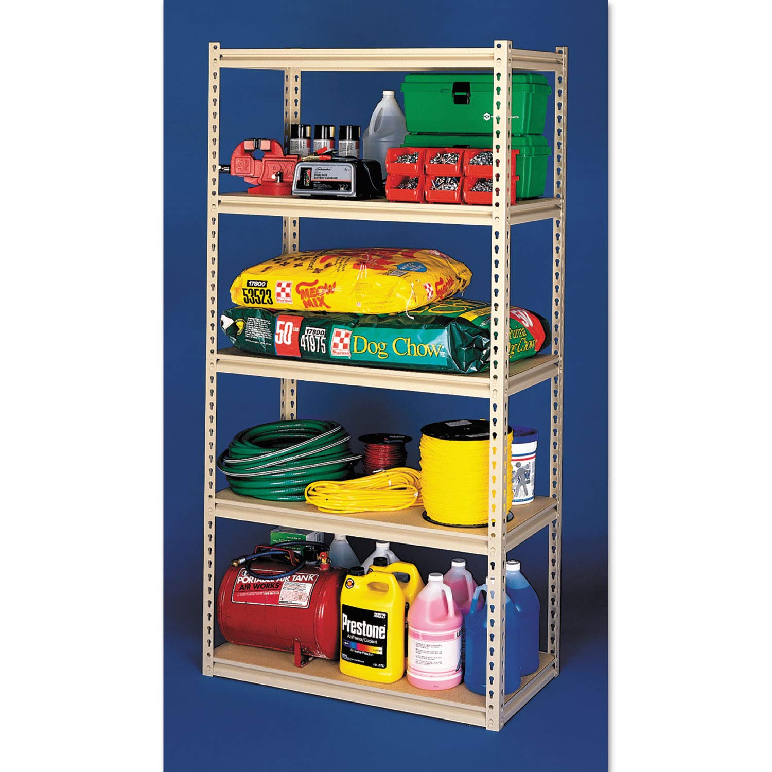Tennsco Stur-D-Stor Heavy Duty Steel Shelving Unit - Durable Storage Rack for Warehouse, Garage & Office Organization