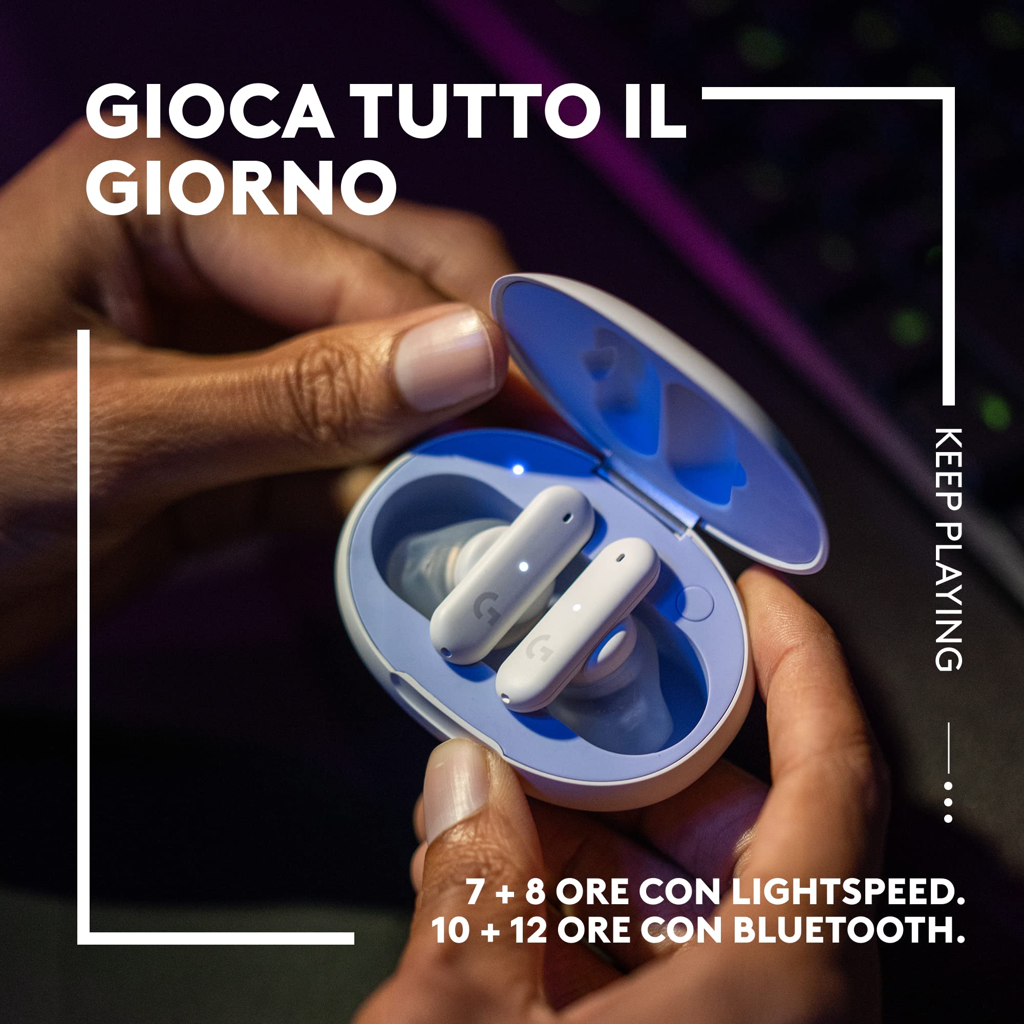 Logitech G Fits Wireless Gaming Earbuds - Customizable Fit, Lightspeed & Bluetooth, Beamforming Mics - Compatible with PC, Mac, PS5, PS4, Mobile & Nintendo Switch (Black) - Perfect for Competitive Gaming & Mobile Play