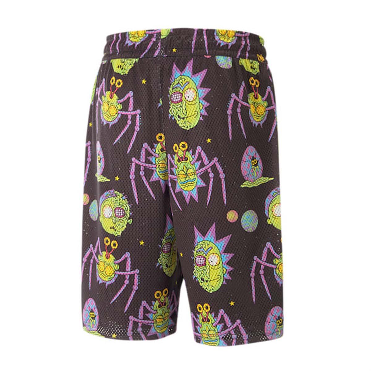 Rick and Morty Printed Basketball Shorts - Cartoon Character Design, Comfortable Athletic Shorts for Men - Perfect for Casual Wear, Gym, Sports & Lounge