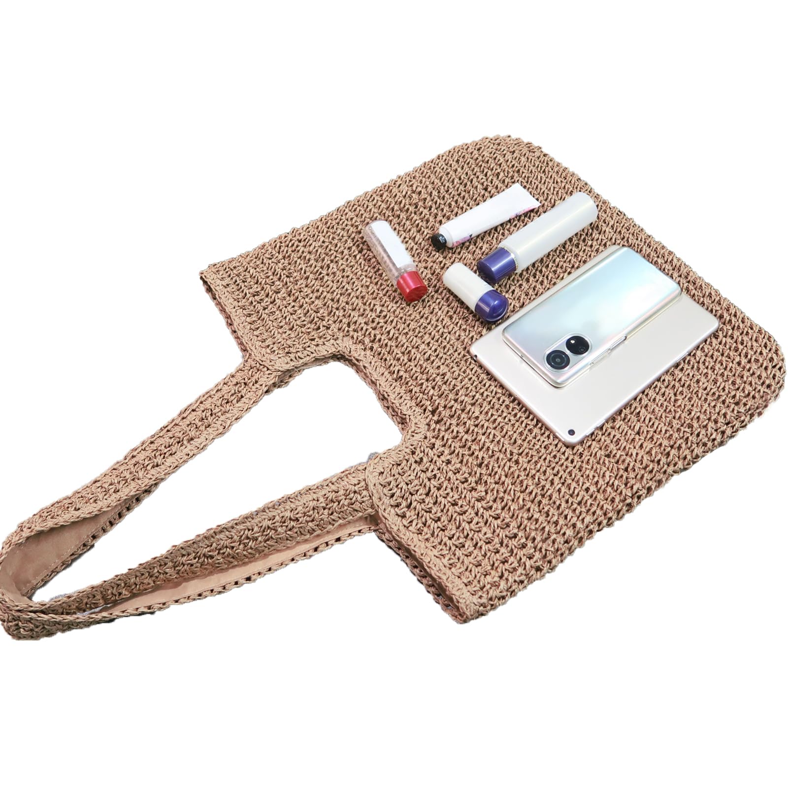 Straw Clutch Top Handle Handbag - Rattan Straw Summer Beach Tote Shoulder Bag for Women - Crossbody Travel Purse for Vacation, Pool Party & Outdoor Activities
