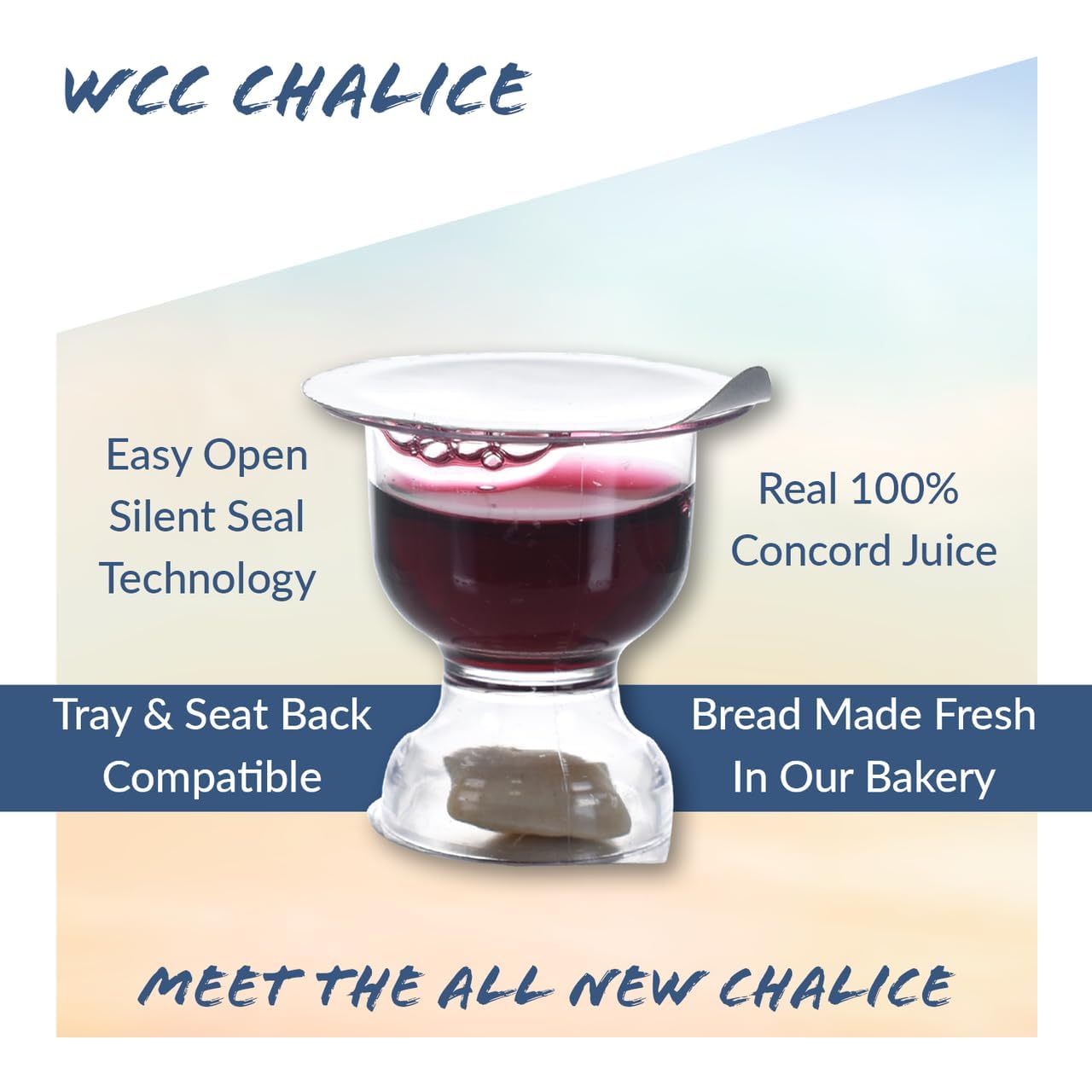 Disposable Pre-filled Communion Cups with Concord Grape Juice & Wafer Set - 200 Units - Perfect for Church Services, Home Worship & Religious Ceremonies - Free Shipping