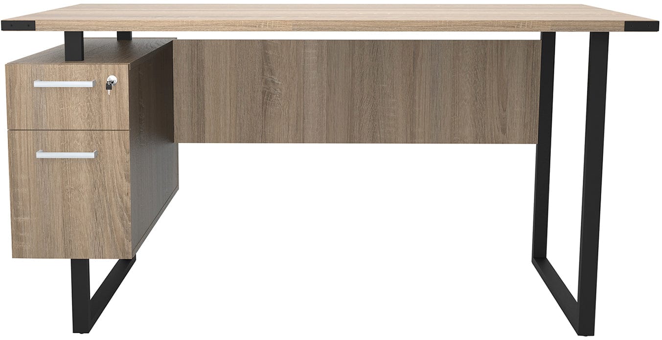 Safco Mirella SOHO Desk with Built-In Pedestal [5513] - Modern Home Office Desk with Storage for Small Spaces, Perfect for Remote Work & Study