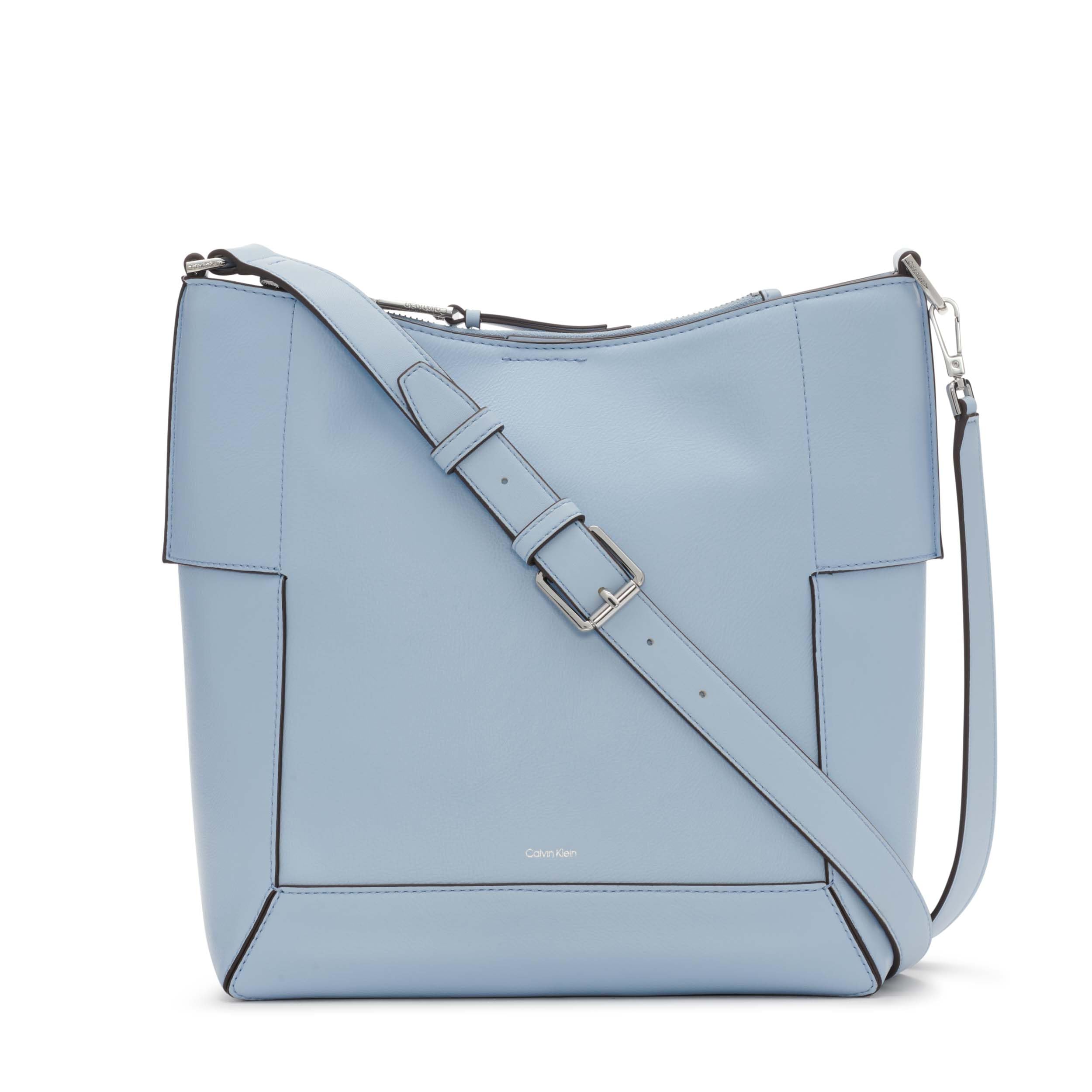 Calvin Klein Aura North/South Convertible Hobo Shoulder Bag & Messenger Purse for Women | Stylish Crossbody & Work Tote | Perfect for Office, Travel & Everyday Use