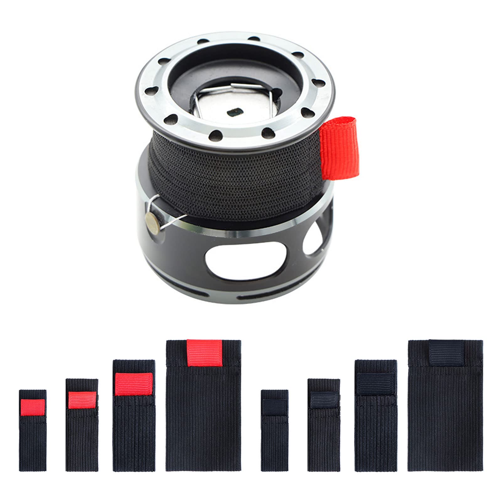 4Pcs Fishing Reel Spool Belt Set - 4 Sizes Elastic Nylon Band Protector for Saltwater & Freshwater Fishing Tackle Accessories - Perfect for Bass, Trout, and Deep Sea Fishing Gear Protection
