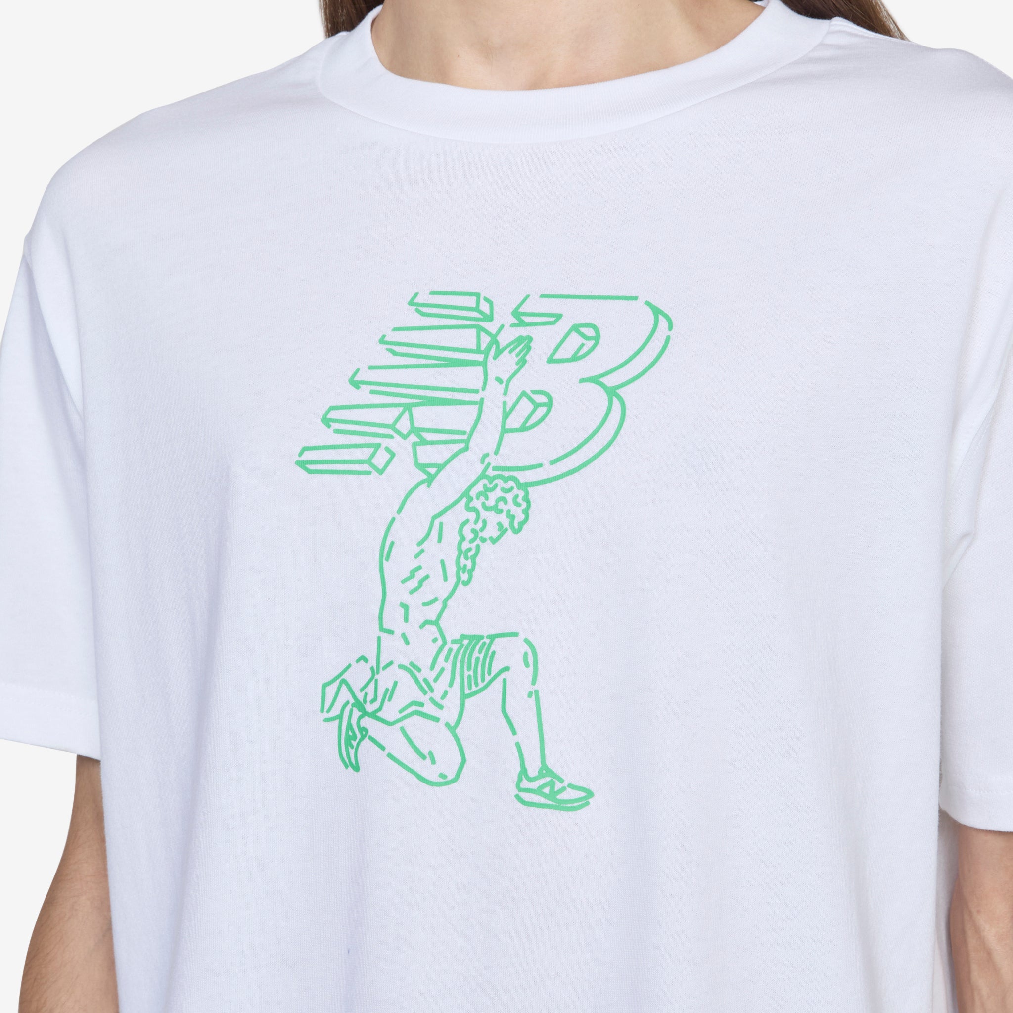 White Debut Statue Graphic T-Shirt - Vintage Inspired Casual Tee for Men & Women - Perfect for Concerts, Outings, and Everyday Wear