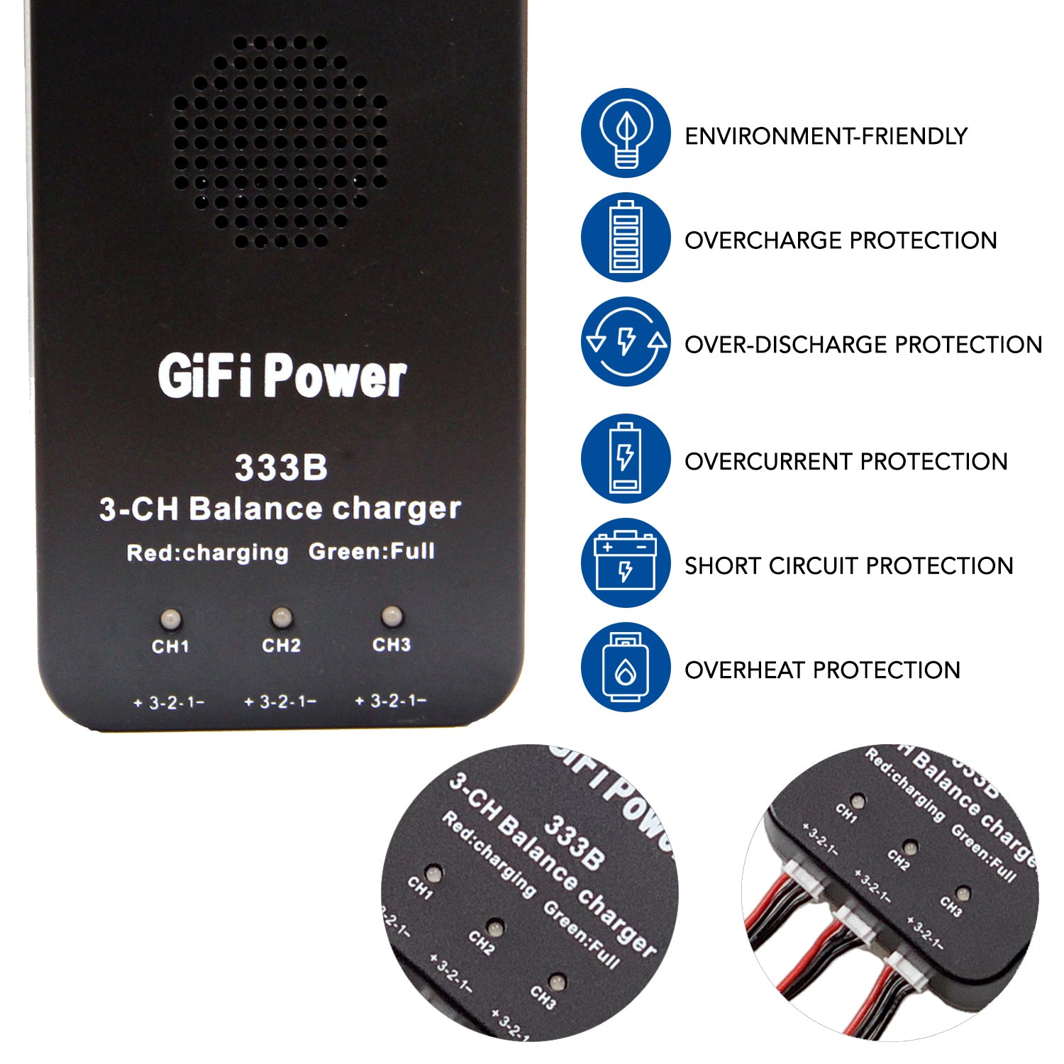 Yuneec Q500 3-in-1 LiPo Battery Balance Charger for RC Drones - Fast Charging & Safe Protection | Perfect for Aerial Photography & FPV Racing