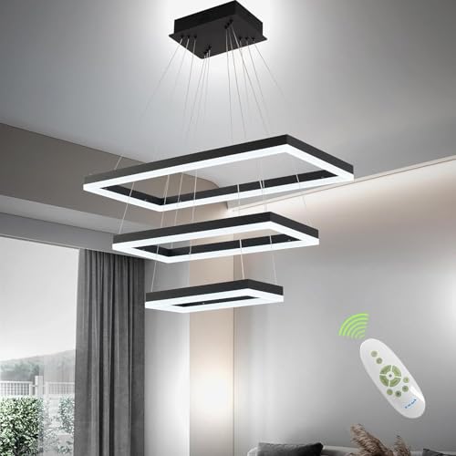 3 Square Frosted Chandelier