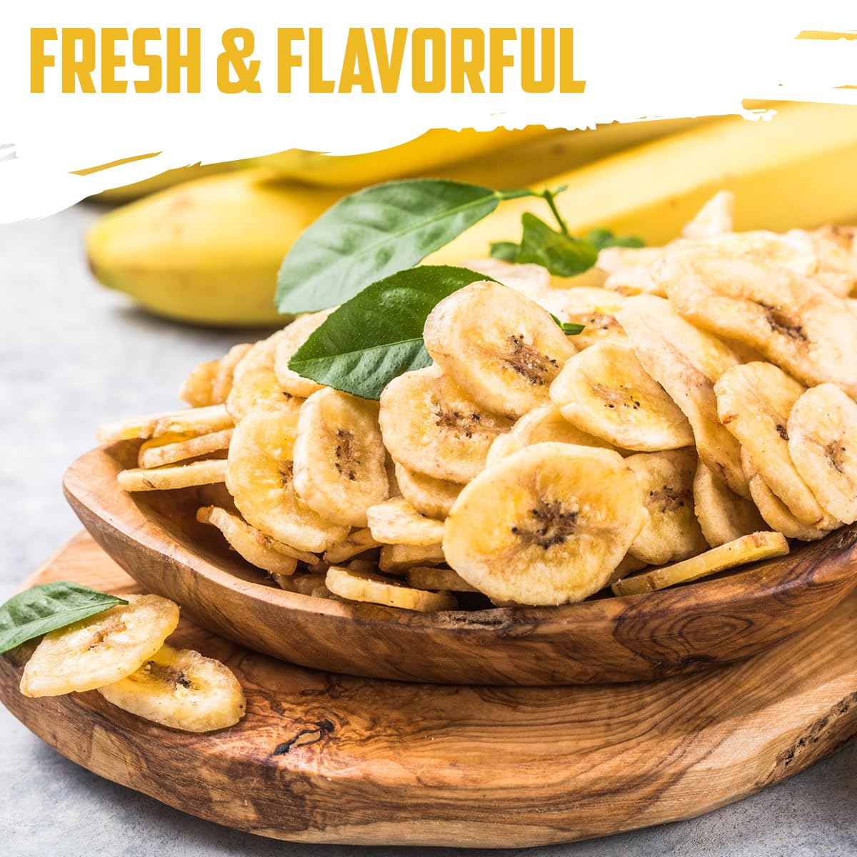 Sweetened Banana Chips - Healthy Snack Option - 1 Pound - Crunchy Natural Banana Slices - Perfect for On-the-Go, Office Snacks & Healthy Lifestyle - Gluten-Free Vegan Treat - Great for Hiking, Travel & Kids Lunch Boxes