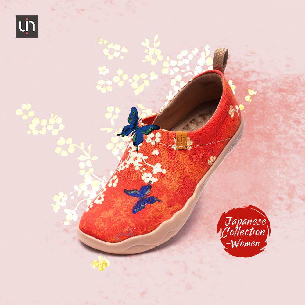 UIN Women's Slip-On Loafers - Lightweight, Breathable & Comfortable Travel Shoes for Walking, Work & Casual Outfits | Art-Inspired Design for Everyday Wear