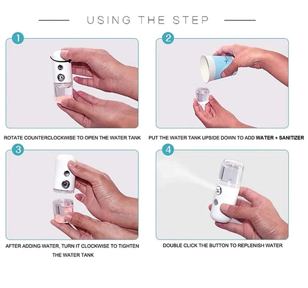 Ronest Portable Nano Mist Spray - Mini Sanitizer & Fog Machine for Cars, Phones, Money Disinfection | Travel, Office & Home Use