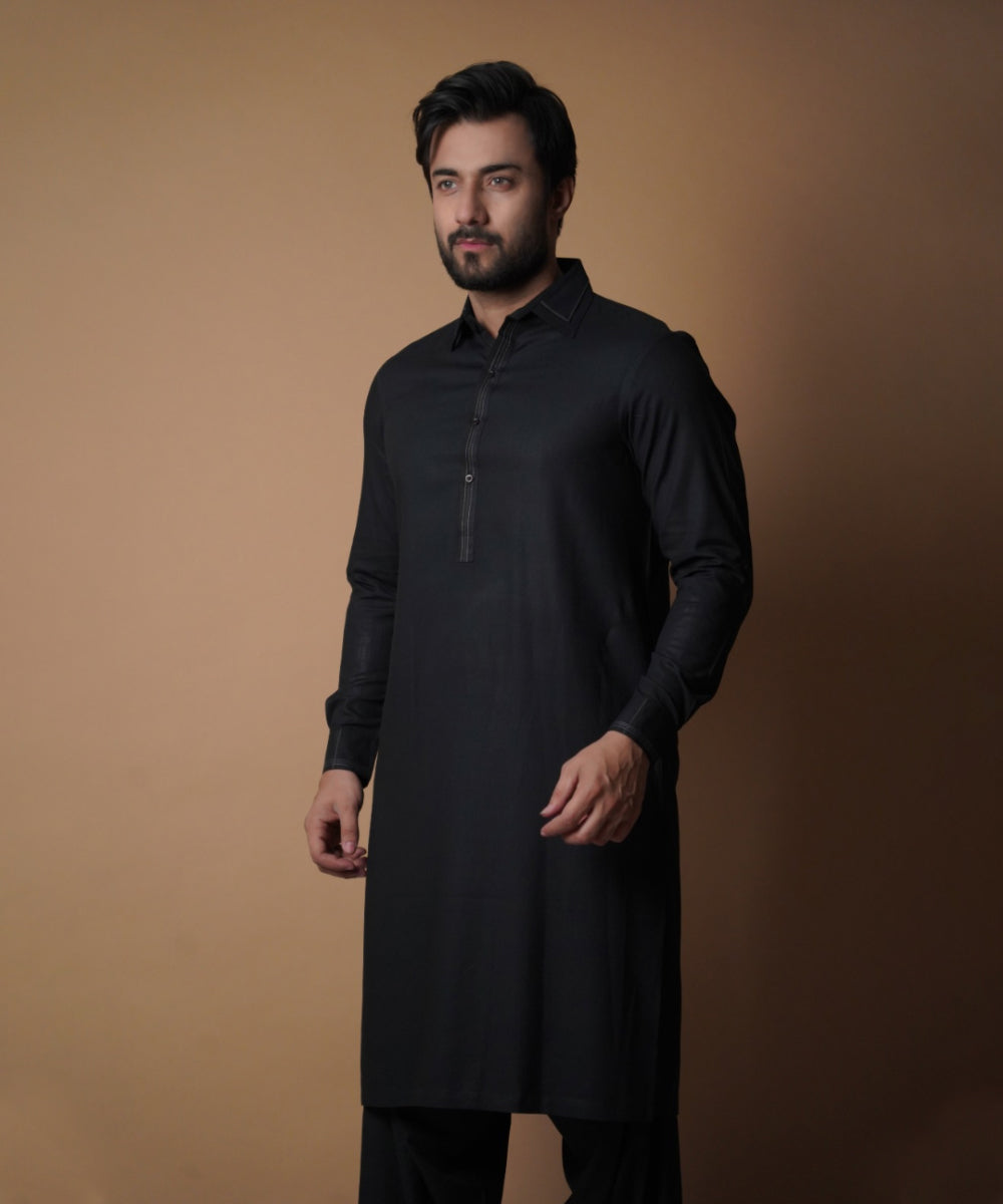 Stylish Black Shalwar Kameez for Men & Women | Traditional Pakistani Outfit | Perfect for Weddings, Eid & Special Occasions