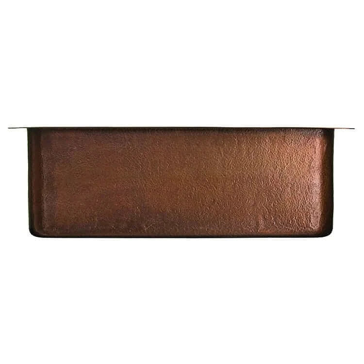 Thompson Villa 30-Inch Hammered Antique Copper Kitchen Sink KSU 3020AH - Farmhouse Style Drop-In Sink for Rustic & Modern Kitchens