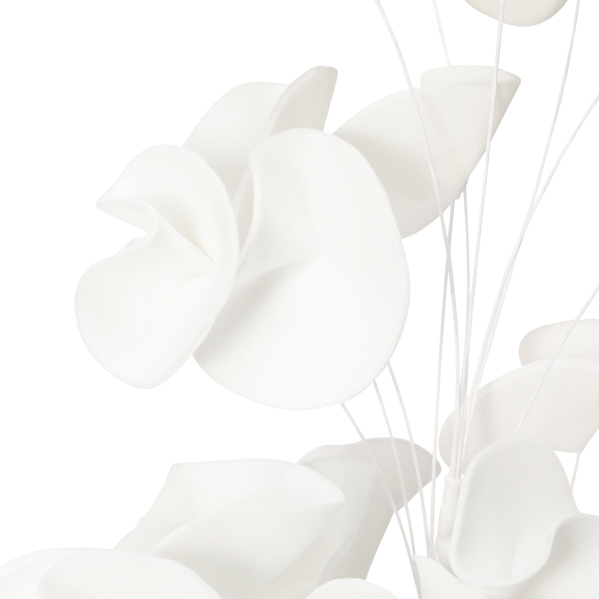 Artificial Plant Leaf White - Realistic Faux Greenery for Home Decor, Office, Wedding & Party Decoration