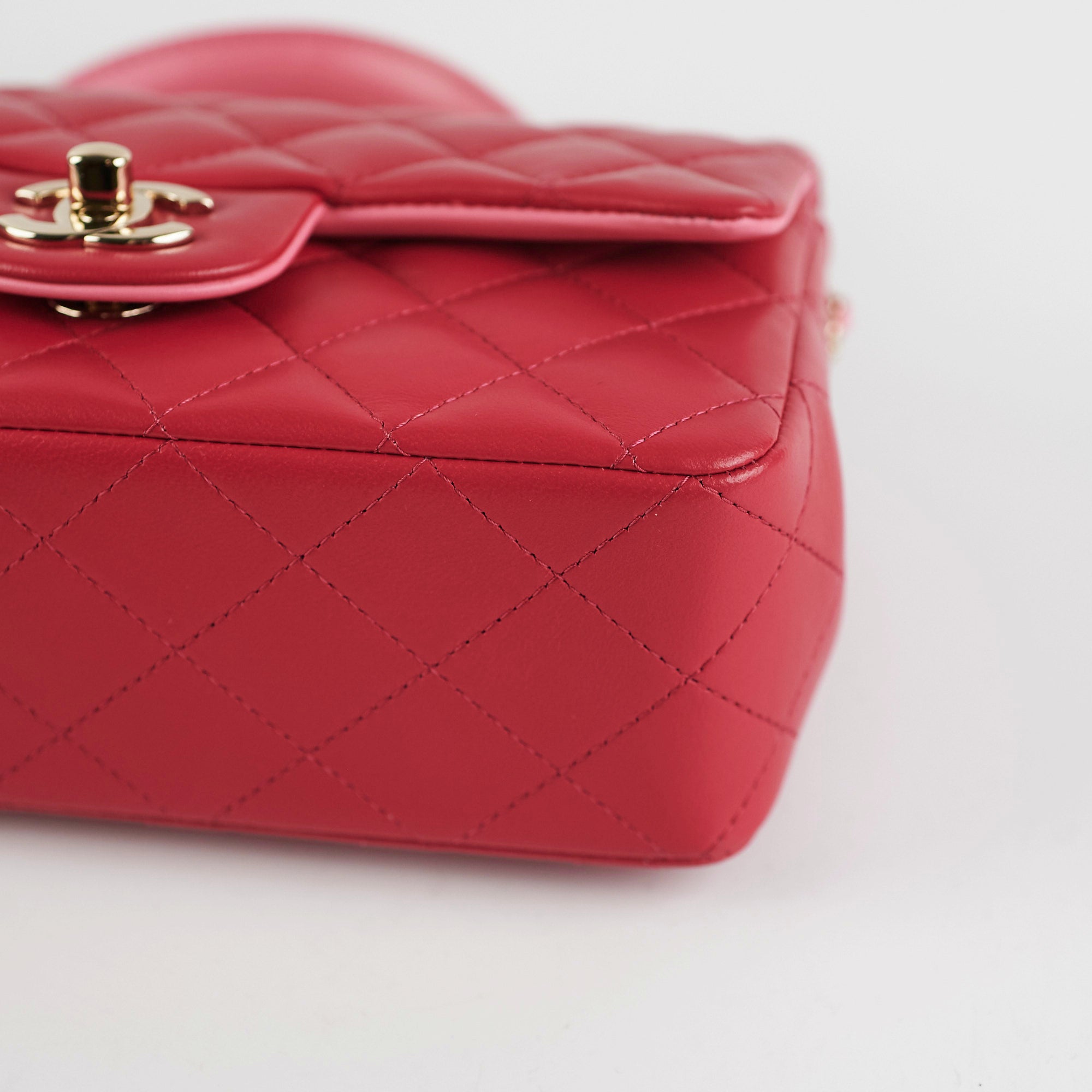 Chanel Mini Rectangular Top Handle Bag in Rose Pink with Microchip Authentication - Perfect for Date Nights, Parties & Luxury Fashion Accessories