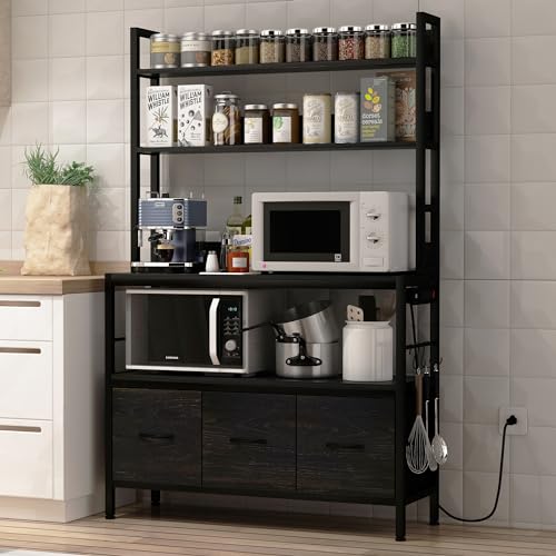 Black With Power Outlet