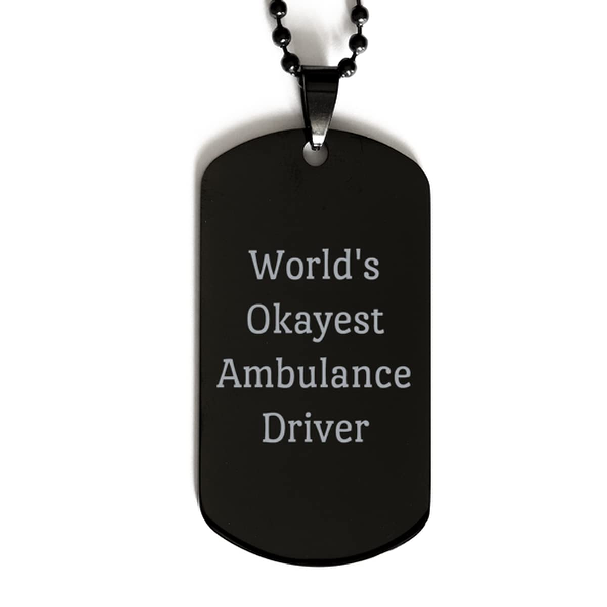 Ambulance Driver Dog Tag Necklace - Engraved Gift for Friends & EMTs