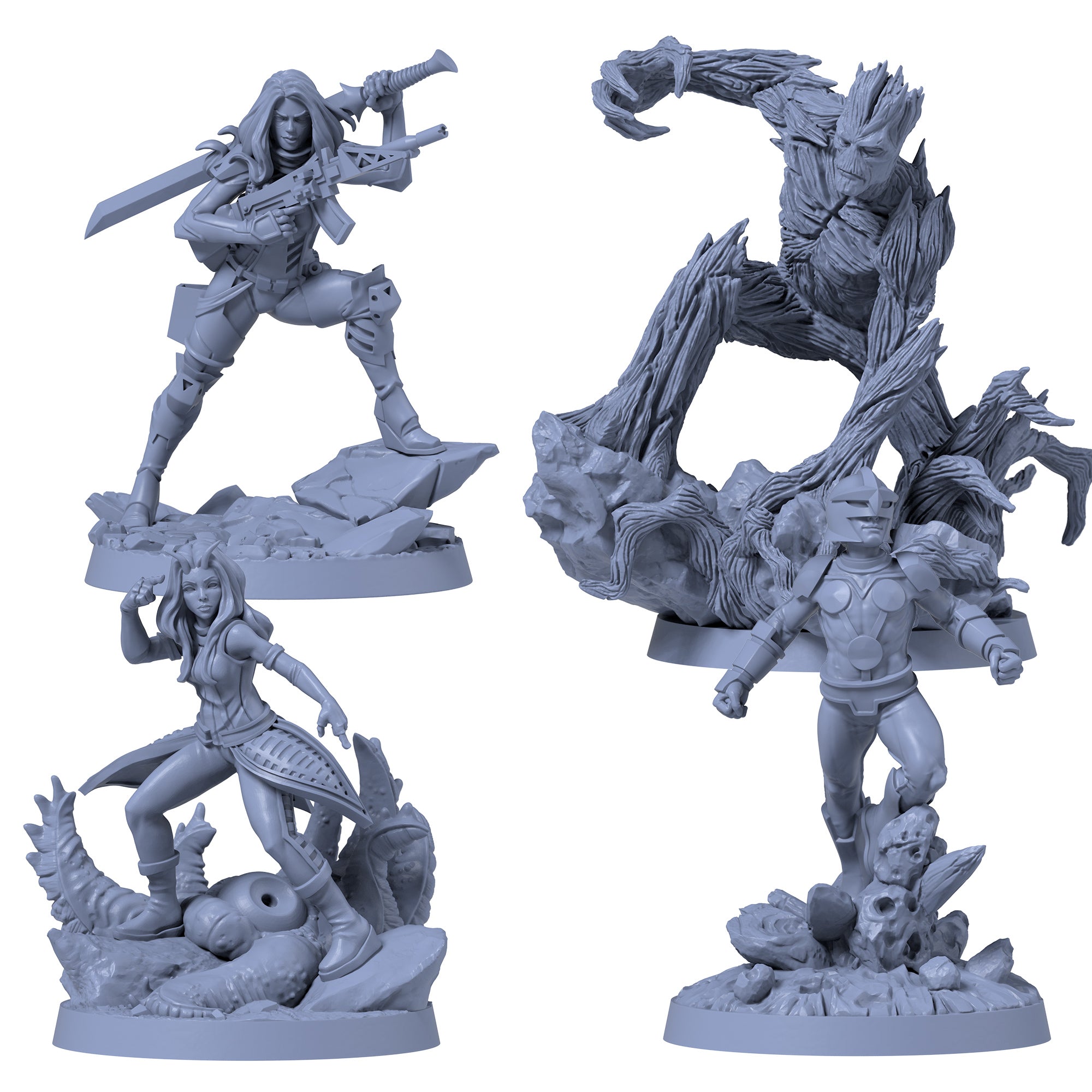Marvel Zombies Guardians of the Galaxy Action Figure Set - Collectible Superhero Zombie Figures for Marvel Fans | Perfect for Display, Gifts, and Comic Book Collections