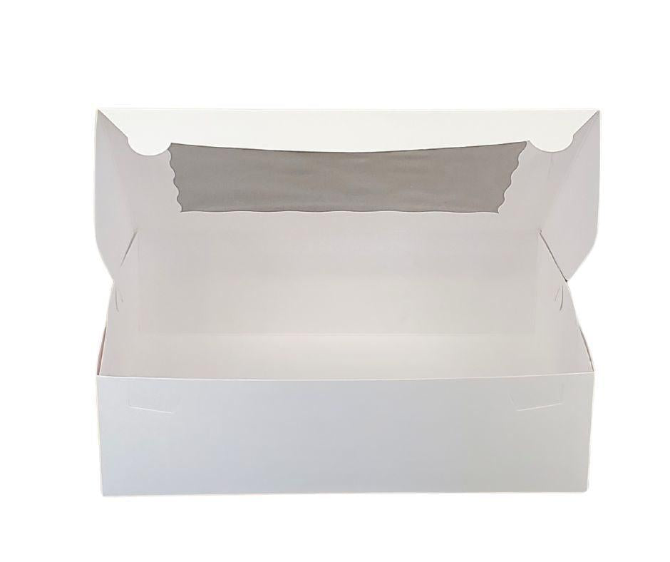 12-Count White Cupcake Box with Clear Window - 14x10x4 Inches - Perfect for Bakery, Party Favors & Gift Packaging (EB 5284A)