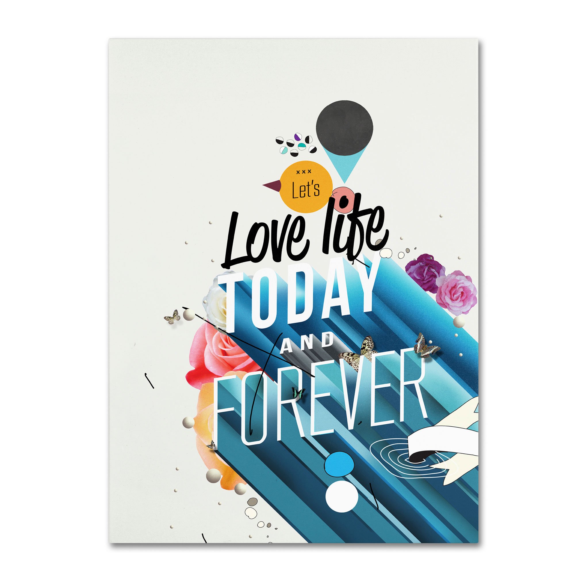 Kavan & Co Everything Forever Canvas Wall Art - 35x47 Inch Modern Home Decor for Living Room, Bedroom & Office