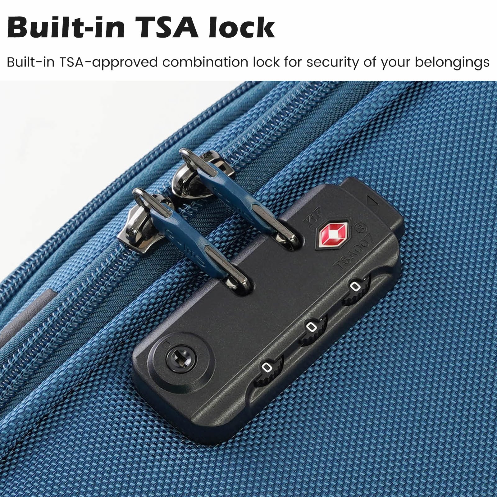 Coolife 4-Piece Lightweight Softshell Luggage Set with Spinner Wheels & TSA Lock - Blue & Silver | Perfect for Family Vacations, Business Travel & International Trips