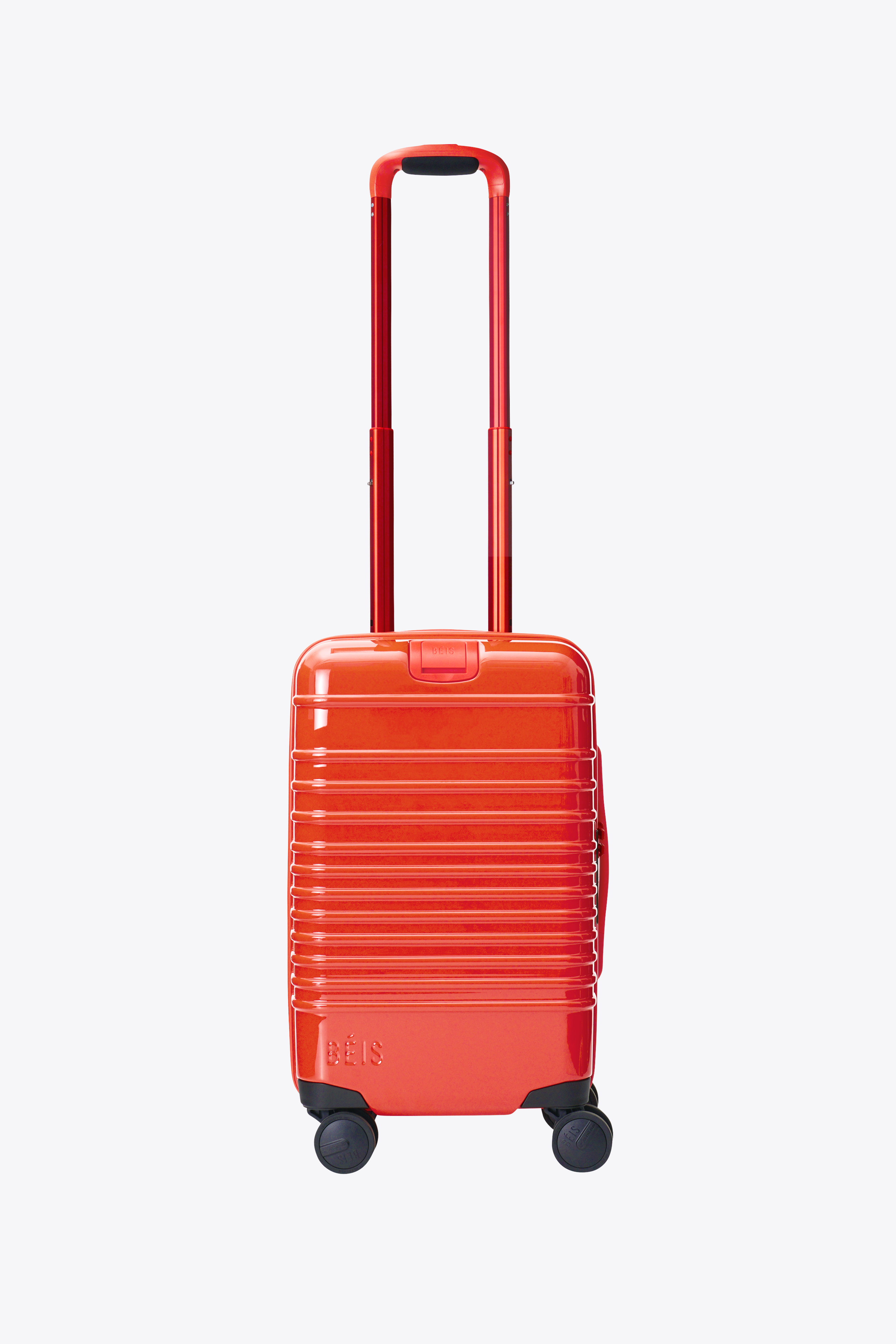Compact Glossy Flame Carry-On Luggage with Spinner Wheels - Perfect for Air Travel, Business Trips & Weekend Getaways