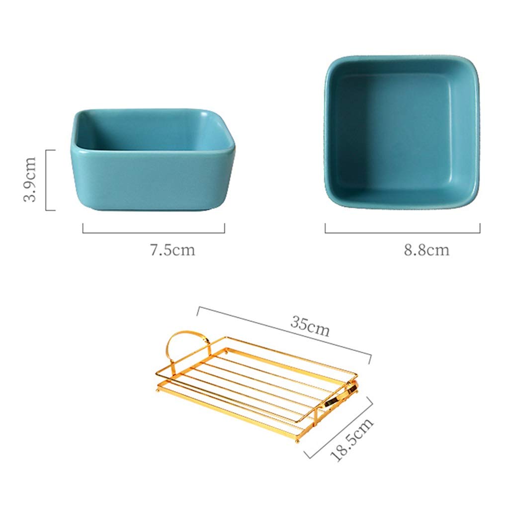 Multifunctional Snack Dish Set - 6-Piece Colorful Serving Plates for Fruits, Nuts, Candy, French Fries & Salad | Perfect for Parties, Picnics & Home Entertaining (Green)